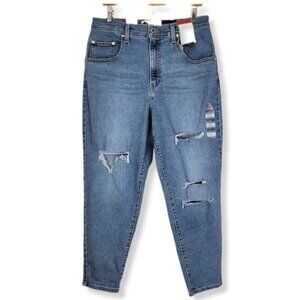 Levi's NWT Silver Tab High Waisted Mom Jean Womens 31 Distressed Tapered‎ Leg